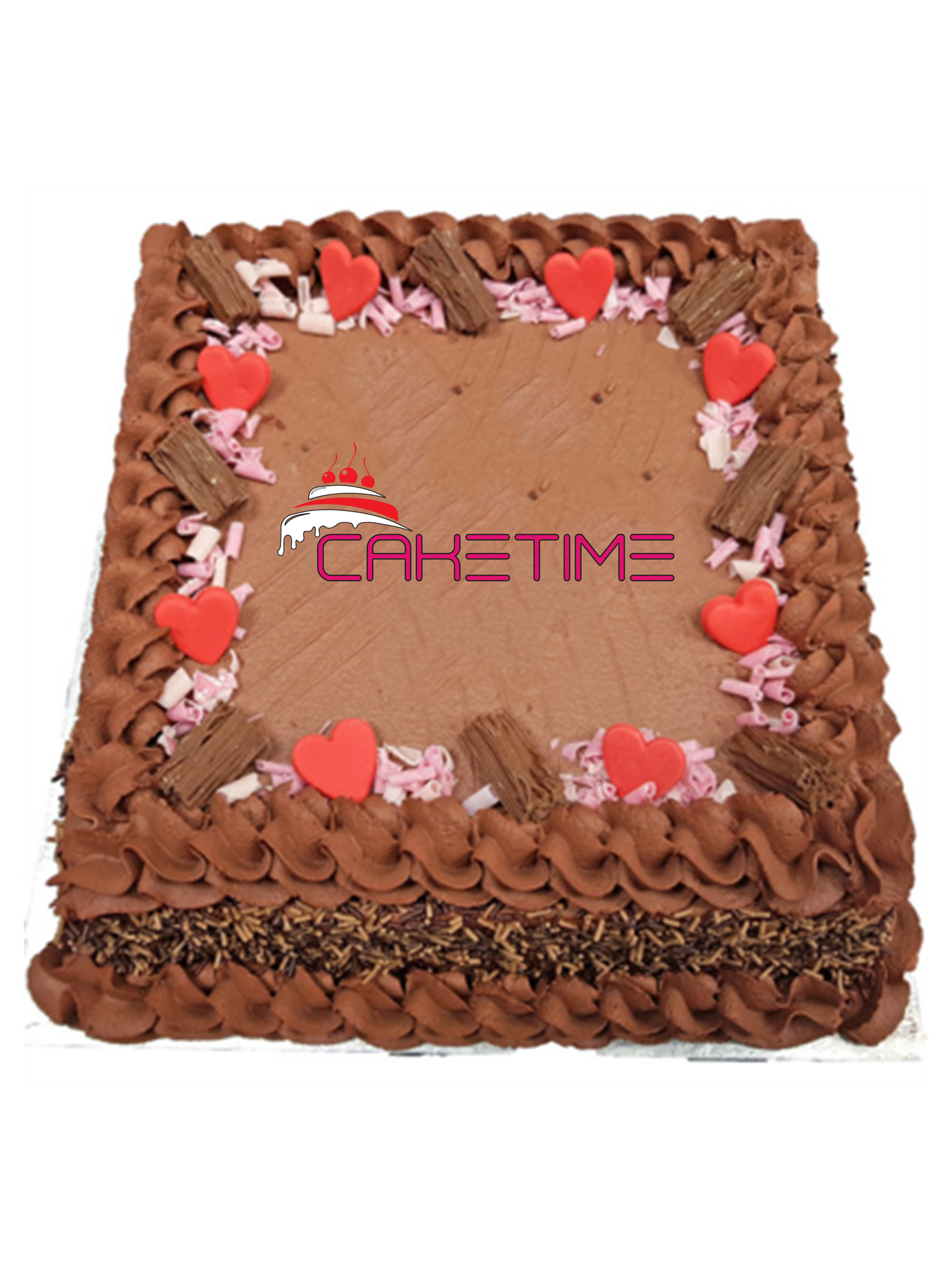 Chocolate Flake Heart Cake