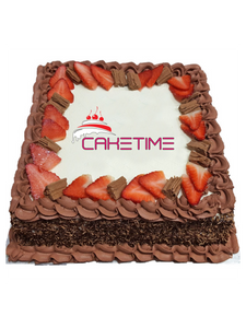 Chocolate Strawberry Flake Cake
