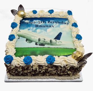 Aeroplane Photo Cake