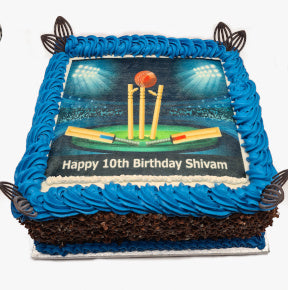 Cricket Photo Cake