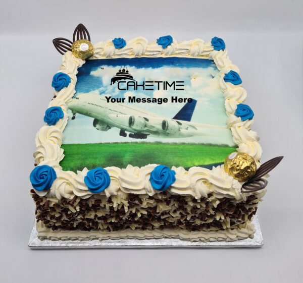 Aeroplane Photo Cake