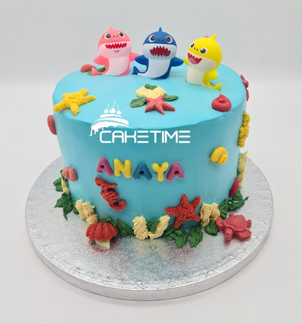 Baby Shark Theme Cake