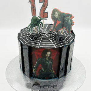Black Widow Theme Cake