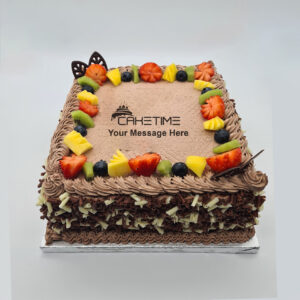 Chocolate Mixed Fruit Curls Cake