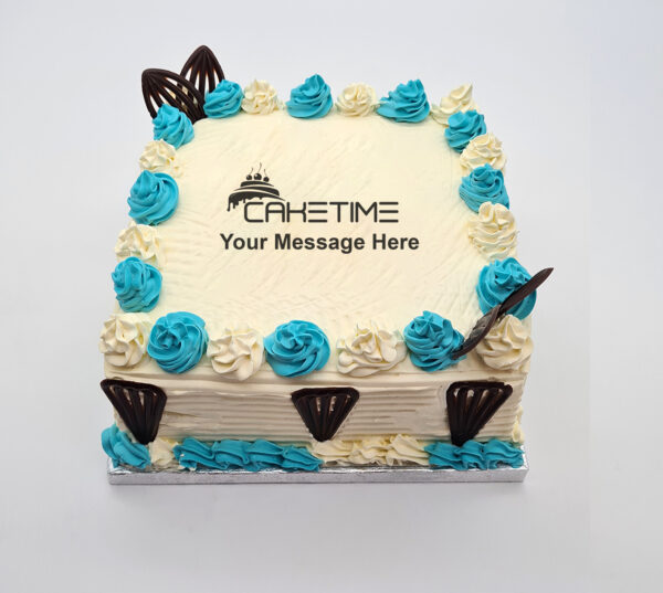 Classic Blue Birthday Cake