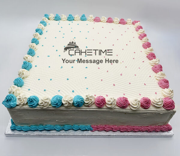 Classic Gender Reveal Baby Cake