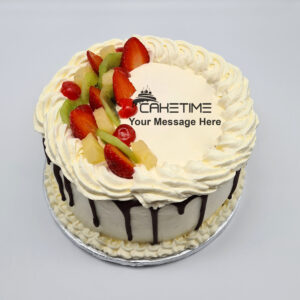 Fresh Fruit & Chocolate Drip Cake