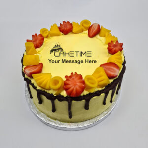 Mango & Strawberry Crush Drip Cake