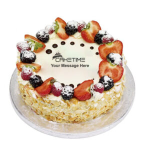 Mixed Berries & Almond Flake Cake