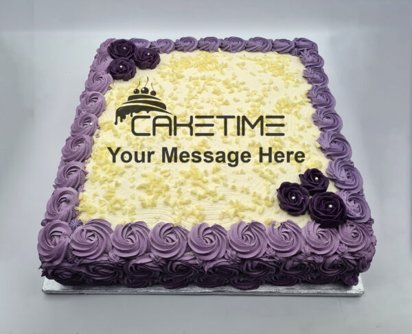 Passionate Purple Flower Cake
