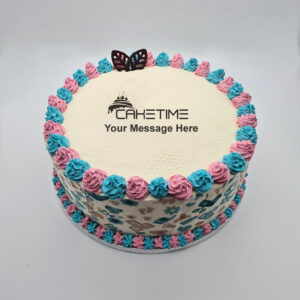 Pink & Blue Baby Shower Cake