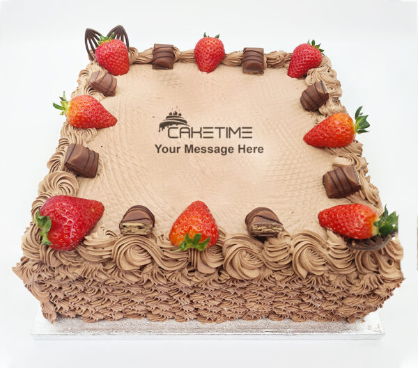 Strawberry Kinder Bueno Cake