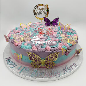 Beautiful Butterfly Flower Cake