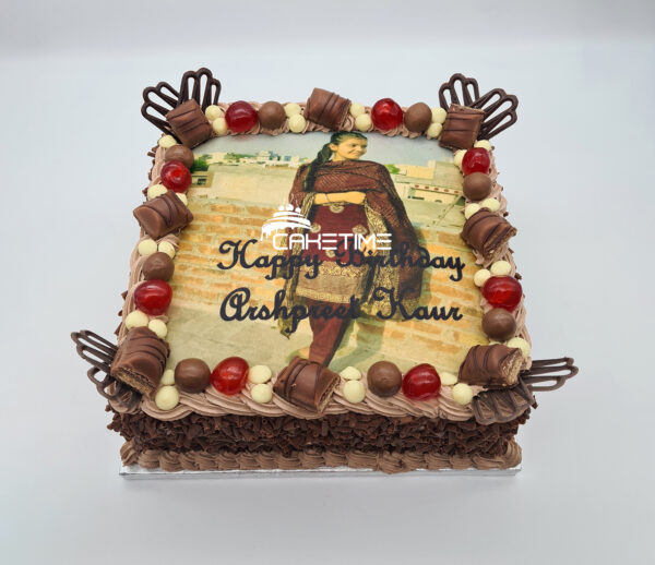Chocolate Cherry Photo Cake
