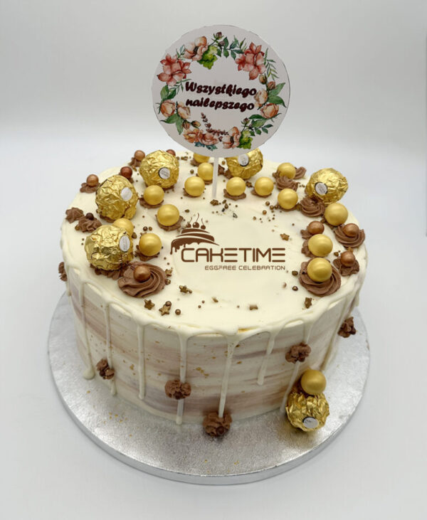 Chocolate Marble Drip Cake
