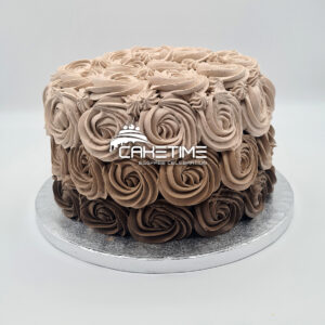 Chocolate Ombre  Rosette Cake