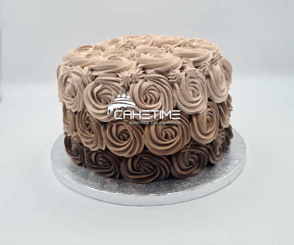 Chocolate Ombre  Rosette Cake