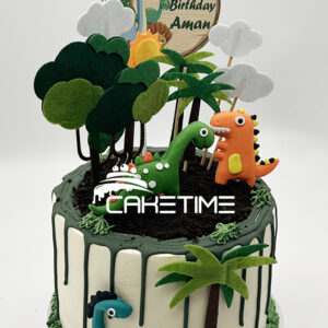 Dinosaur Jungle Theme Cake