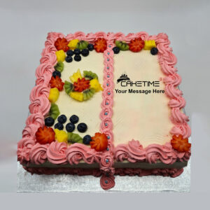 Fresh Fruit Christening Cake