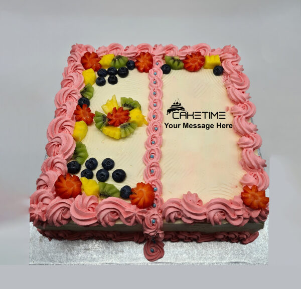 Fresh Fruit Christening Cake