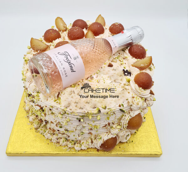 Gulab Jamun Wine Celebration Cake
