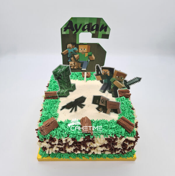 Minecraft Theme Cake