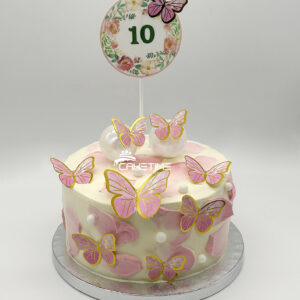Pink Butterfly Cake