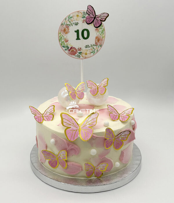 Pink Butterfly Cake