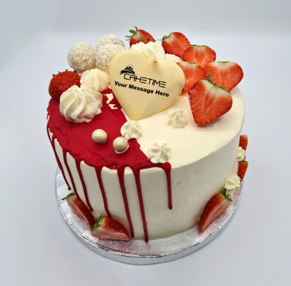 Romantic Red Drip Cake