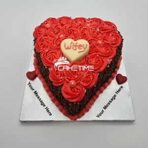 Heart Shaped Anniversary Cake