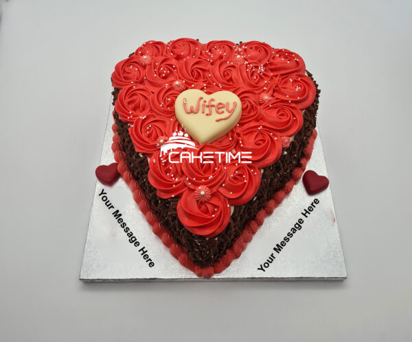 Heart Shaped Anniversary Cake