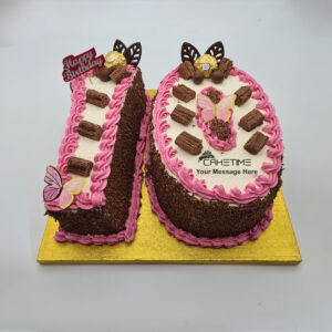 Flake & Sprinkle Number Cake