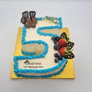 Fruit & Chocolate Number Cake