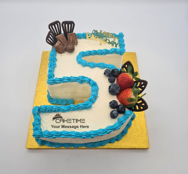 Fruit & Chocolate Number Cake