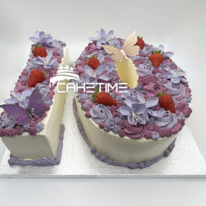 Butterfly Flower Number Cake